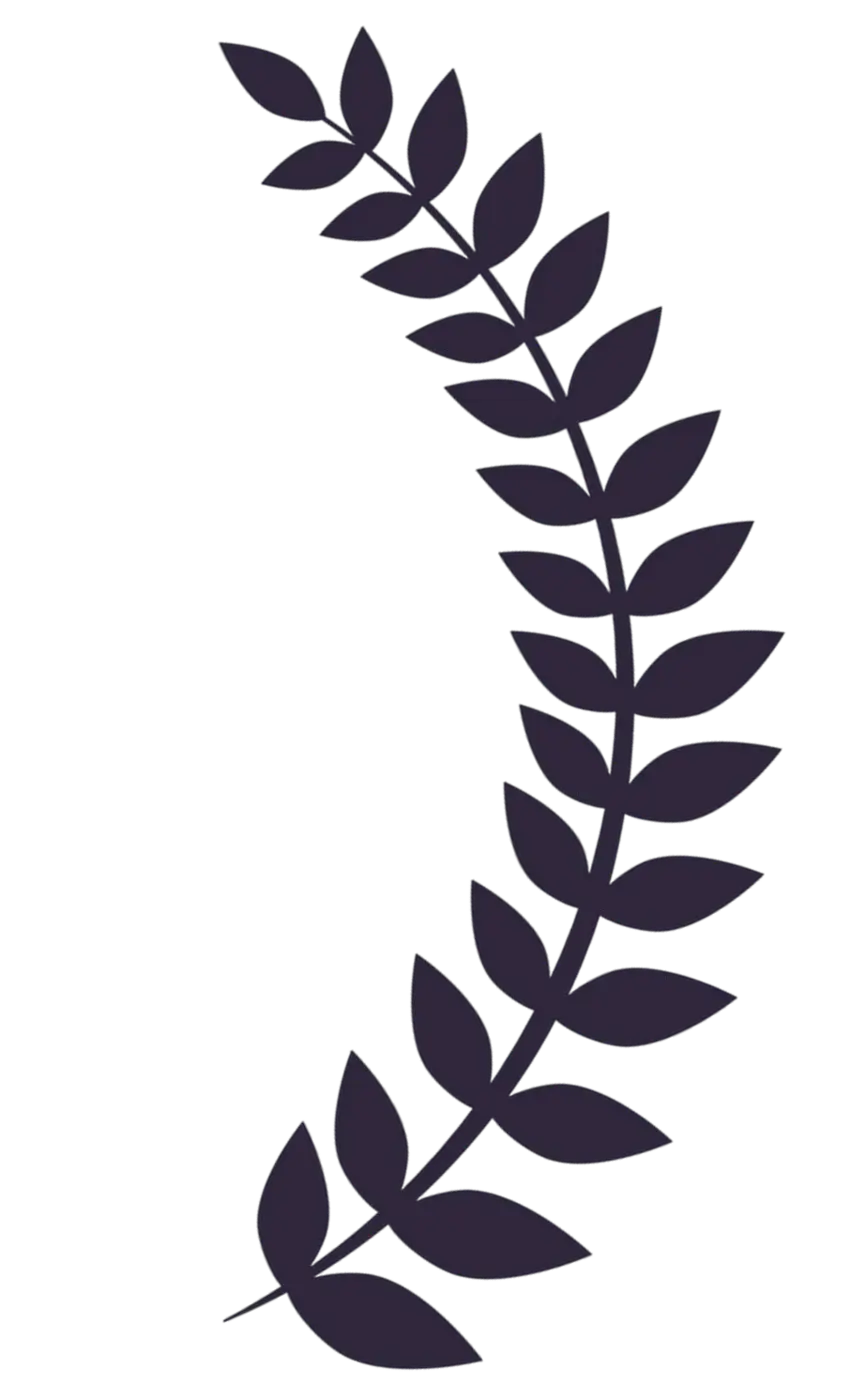 Foglia di alloro decorativa destra